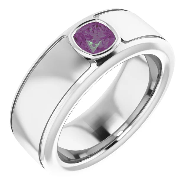 Cushion Cut Center Piece Bold & Thick Ring