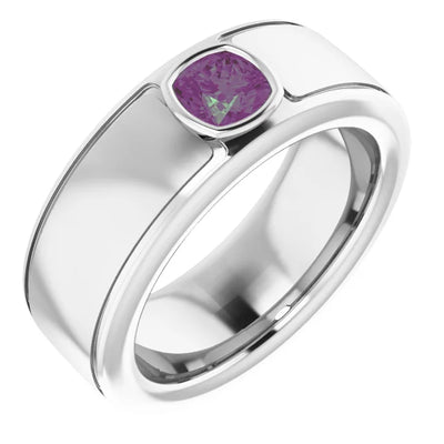 Cushion Cut Center Piece Bold & Thick Ring