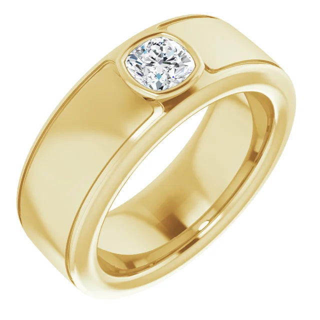 Cushion Cut Center Piece Bold & Thick Ring