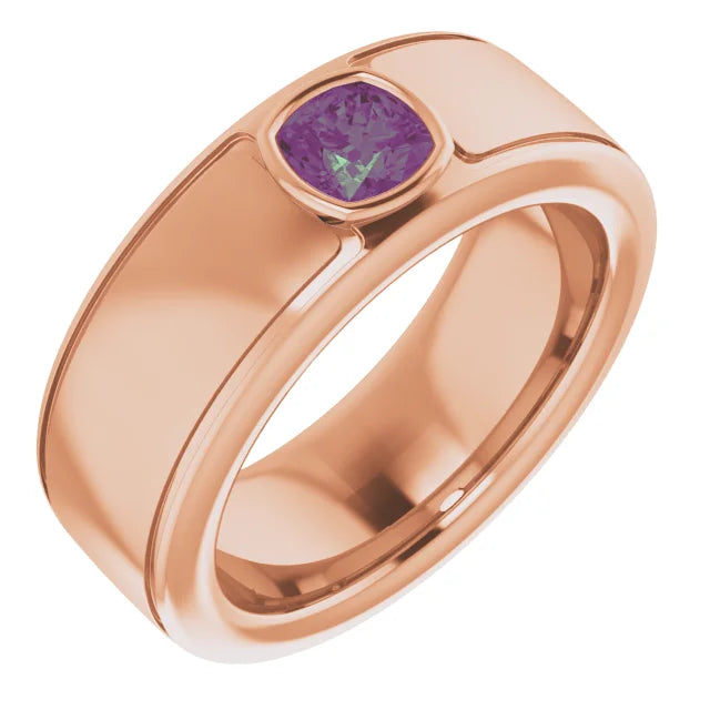 Cushion Cut Center Piece Bold & Thick Ring