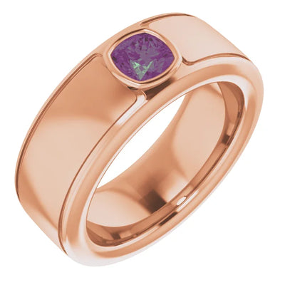 Cushion Cut Center Piece Bold & Thick Ring