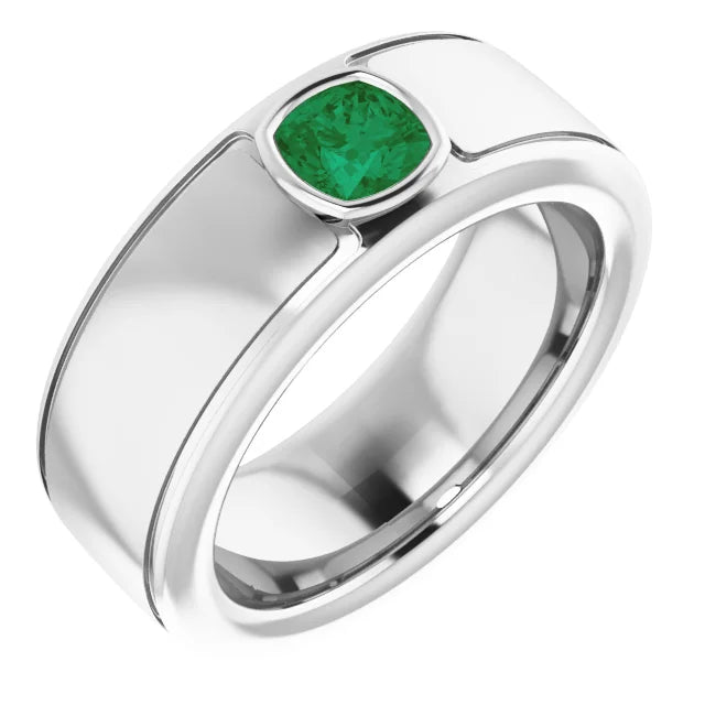 Cushion Cut Center Piece Bold & Thick Ring