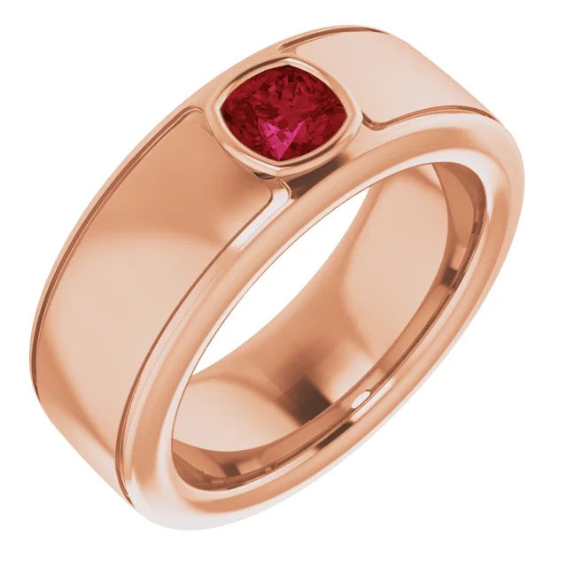 Cushion Cut Center Piece Bold & Thick Ring