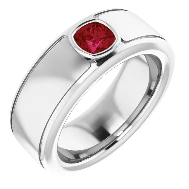 Cushion Cut Center Piece Bold & Thick Ring