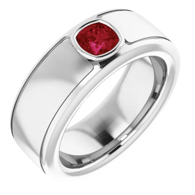 Cushion Cut Center Piece Bold & Thick Ring