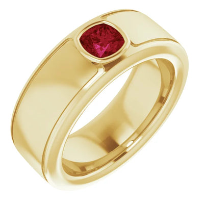 Cushion Cut Center Piece Bold & Thick Ring