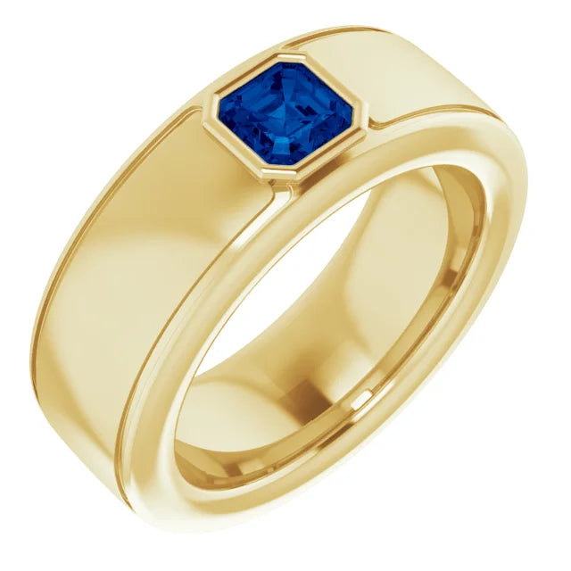 Asscher Cut Center Piece Bold & Thick Ring