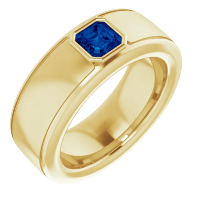 Asscher Cut Center Piece Bold & Thick Ring
