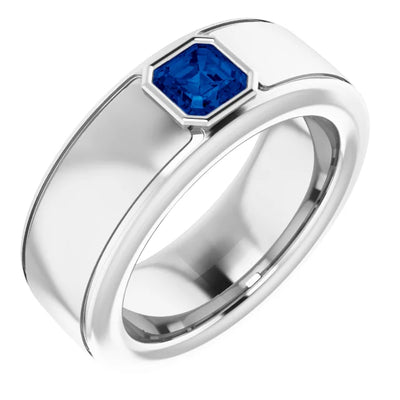 Asscher Cut Center Piece Bold & Thick Ring