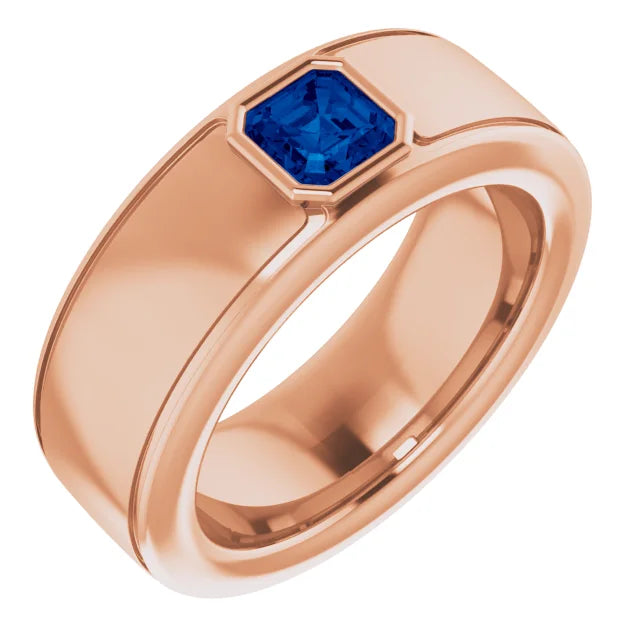 Asscher Cut Center Piece Bold & Thick Ring