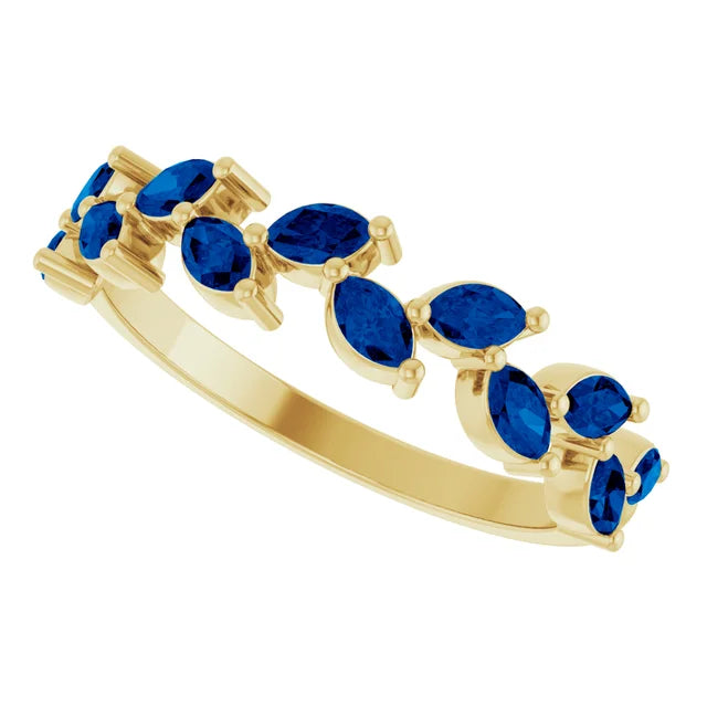 Juliette Marquise Gems 1/2 Eternity Accents Wedding & Anniversary Band