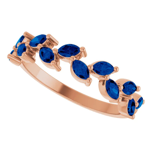 Juliette Marquise Gems 1/2 Eternity Accents Wedding & Anniversary Band