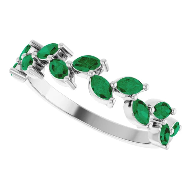 Juliette Marquise Gems 1/2 Eternity Accents Wedding & Anniversary Band