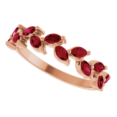 Juliette Marquise Gems 1/2 Eternity Accents Wedding & Anniversary Band