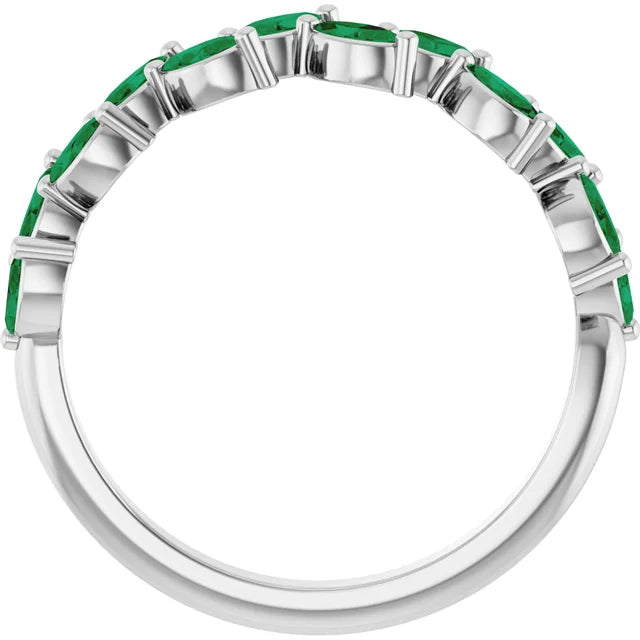 Juliette Marquise Gems 1/2 Eternity Accents Wedding & Anniversary Band