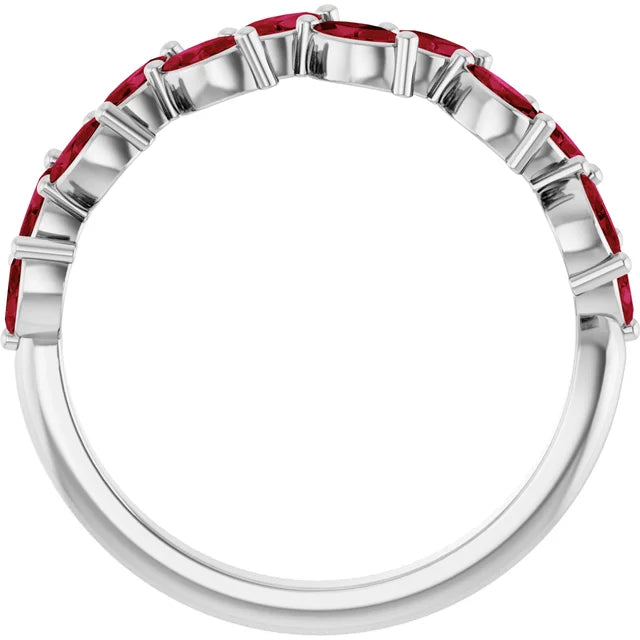 Juliette Marquise Gems 1/2 Eternity Accents Wedding & Anniversary Band