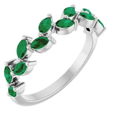Juliette Marquise Gems 1/2 Eternity Accents Wedding & Anniversary Band