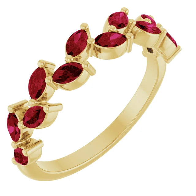 Juliette Marquise Gems 1/2 Eternity Accents Wedding & Anniversary Band