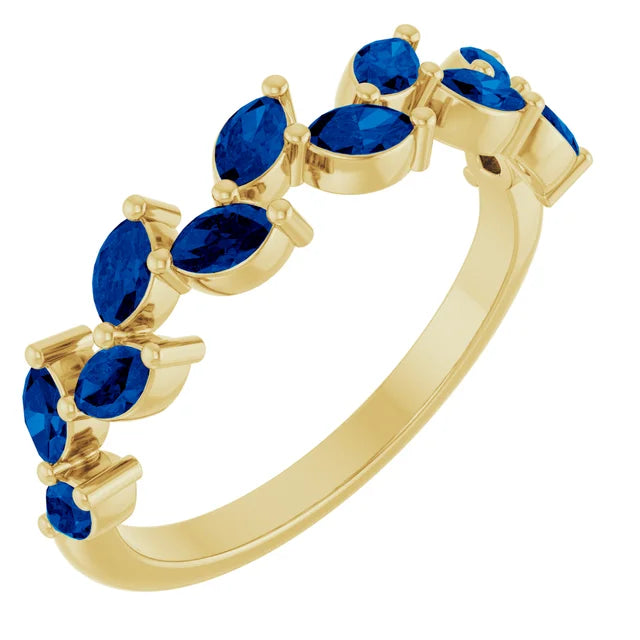 Juliette Marquise Gems 1/2 Eternity Accents Wedding & Anniversary Band