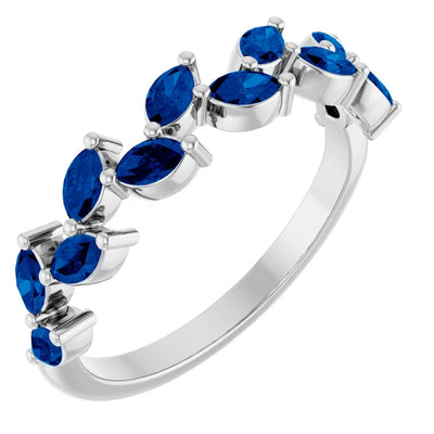 Juliette Marquise Gems 1/2 Eternity Accents Wedding & Anniversary Band