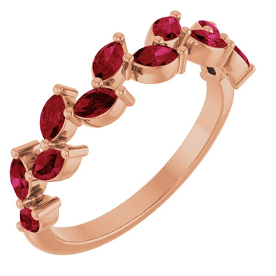 Juliette Marquise Gems 1/2 Eternity Accents Wedding & Anniversary Band