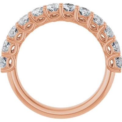 Juliette 5x3mm Oval Gemstones 1/2 Eternity Wedding & Anniversary Band