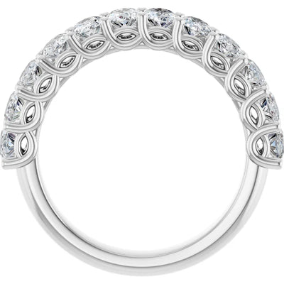 Juliette 5x3mm Oval Gemstones 1/2 Eternity Wedding & Anniversary Band