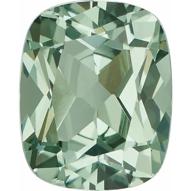 Antique Cushion FAB Lab-Grown Green Sapphire Gems