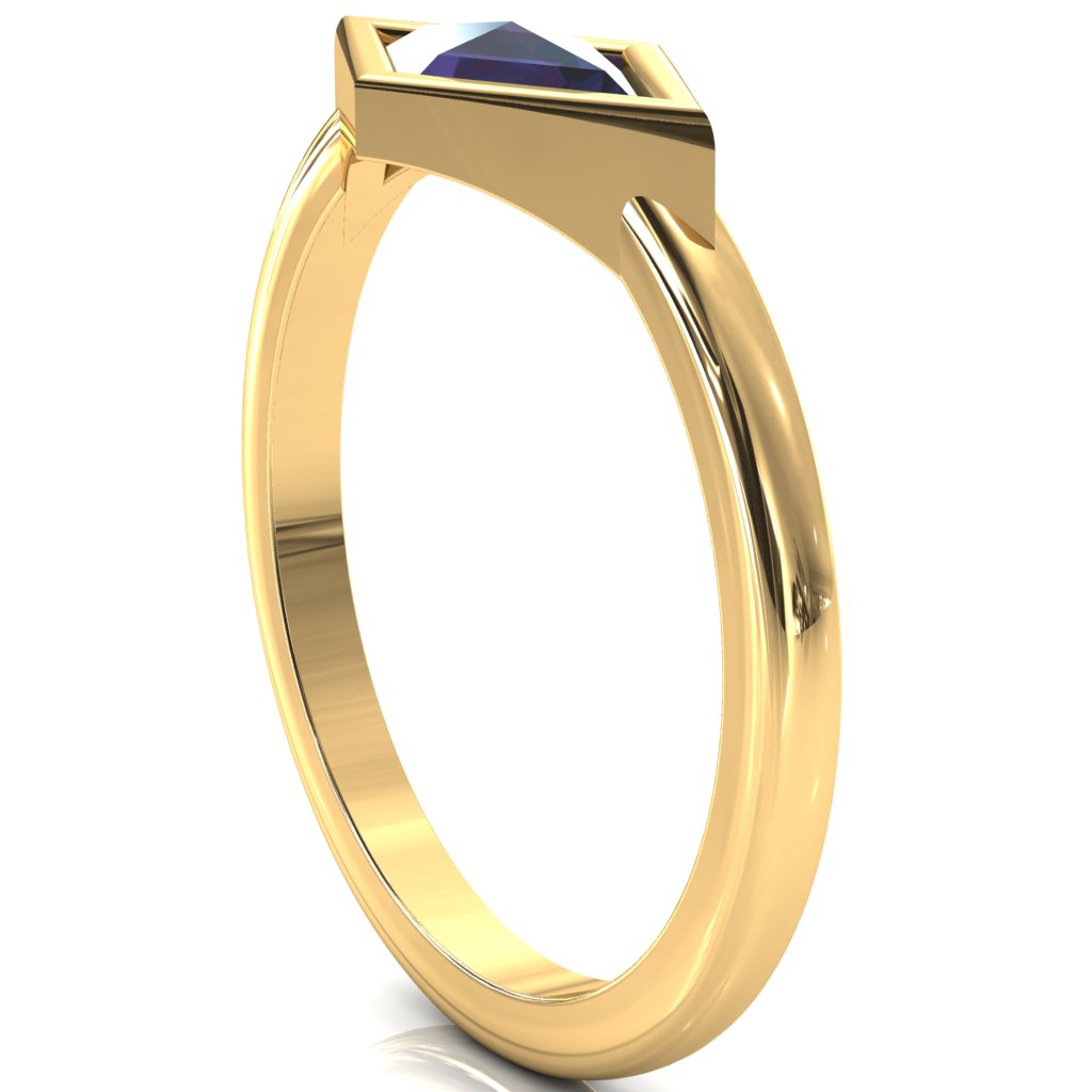 Londyn Lozenge Center Bezel Set Engagement Ring