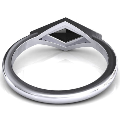 Londyn Lozenge Center Bezel Set Engagement Ring