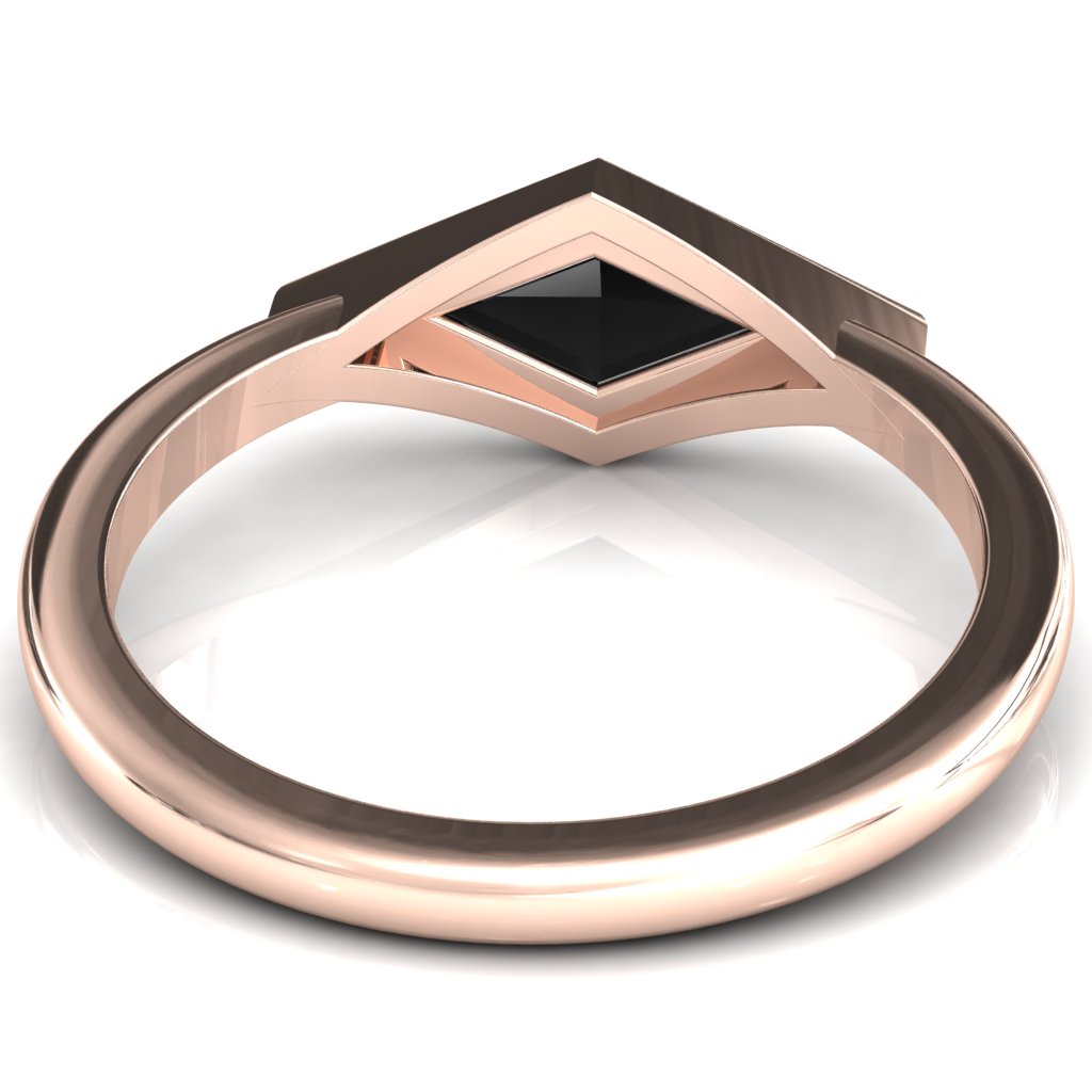 Londyn Lozenge Center Bezel Set Engagement Ring