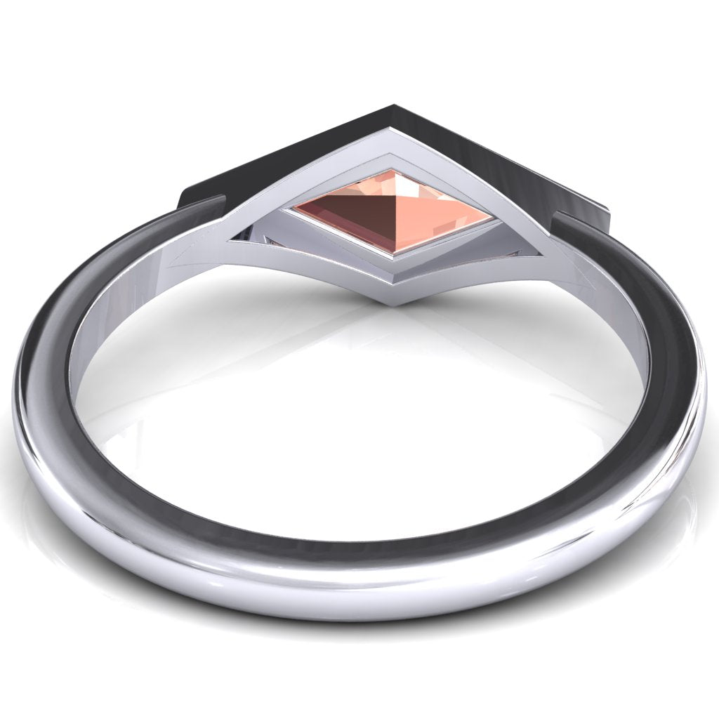 Londyn Lozenge Center Bezel Set Engagement Ring