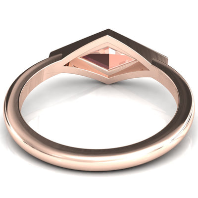 Londyn Lozenge Center Bezel Set Engagement Ring