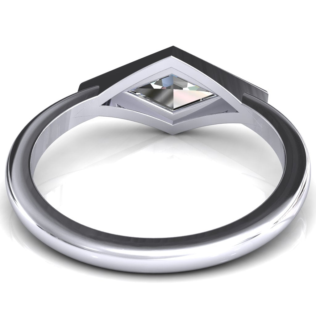 Londyn Lozenge Center Bezel Set Engagement Ring