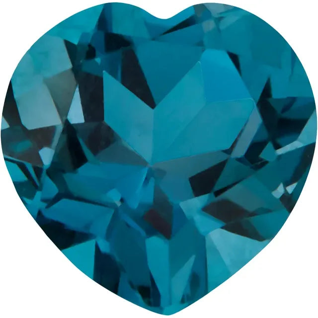 Heart London Blue Topaz Natural Gemstones