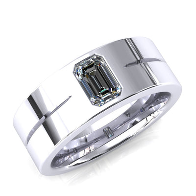 Emerald Cut Center Stone Bold & Thick Statement Ring