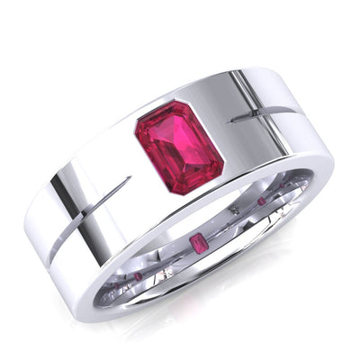 Emerald Cut Center Stone Bold & Thick Statement Ring