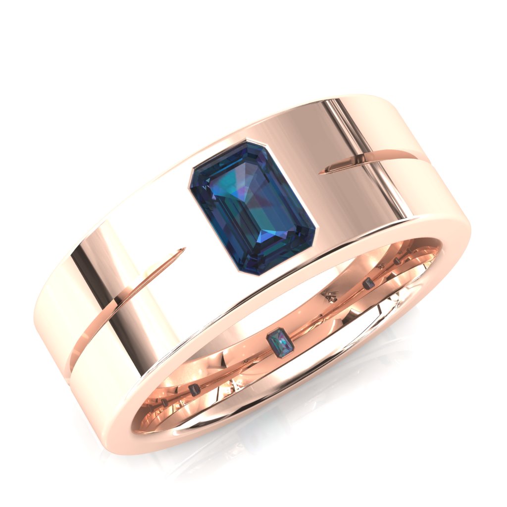 Emerald Cut Center Stone Bold & Thick Statement Ring