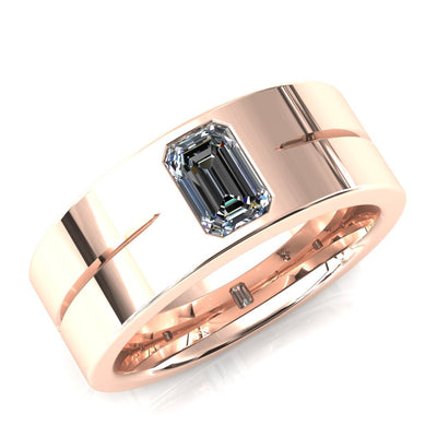 Emerald Cut Center Stone Bold & Thick Statement Ring