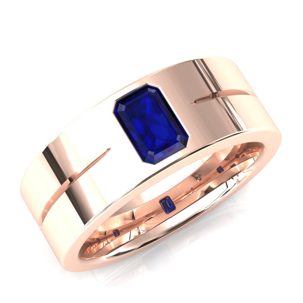 Emerald Cut Center Stone Bold & Thick Statement Ring