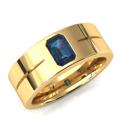 Emerald Cut Center Stone Bold & Thick Statement Ring