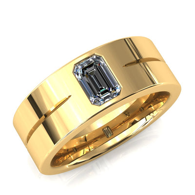 Emerald Cut Center Stone Bold & Thick Statement Ring