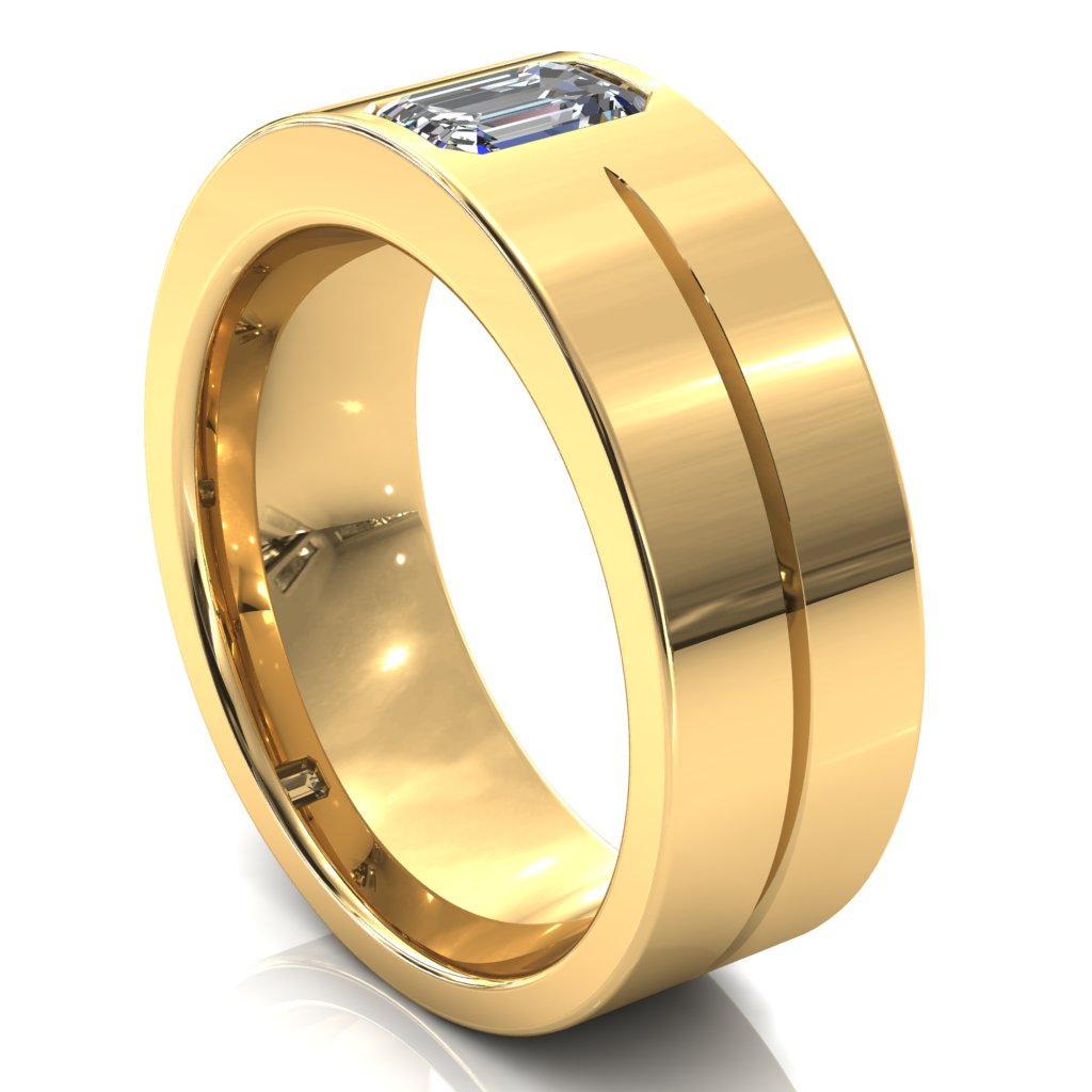 Emerald Cut Center Stone Bold & Thick Statement Ring
