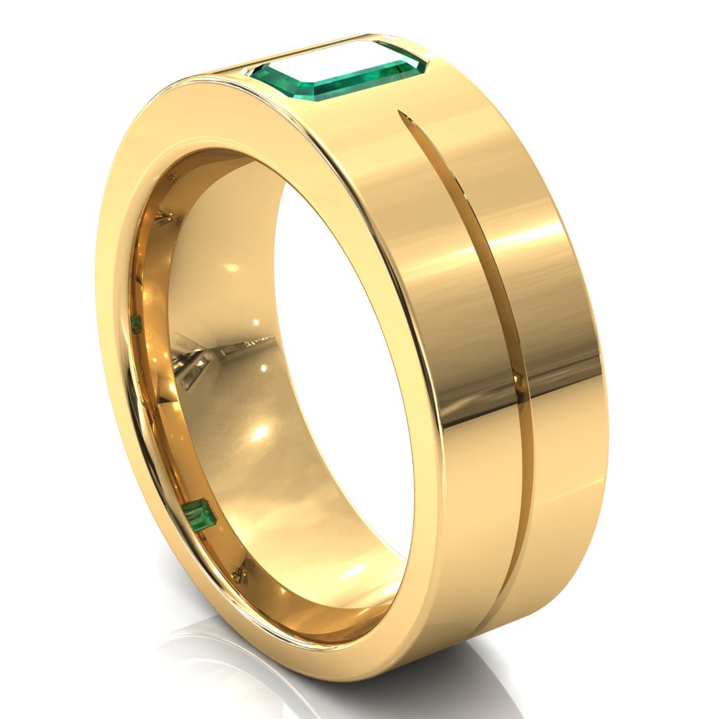 Emerald Cut Center Stone Bold & Thick Statement Ring