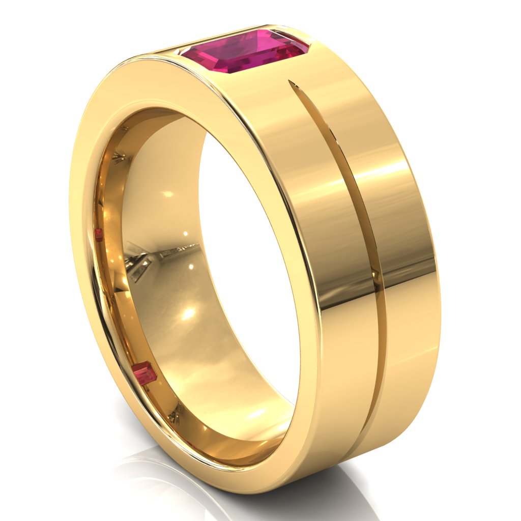 Emerald Cut Center Stone Bold & Thick Statement Ring