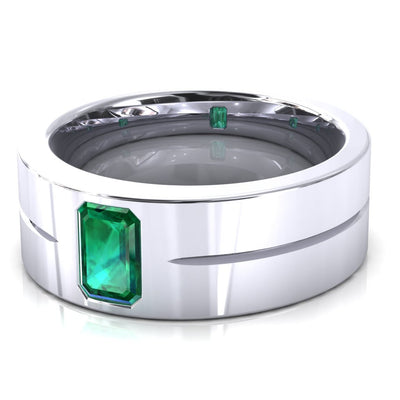 Emerald Cut Center Stone Bold & Thick Statement Ring