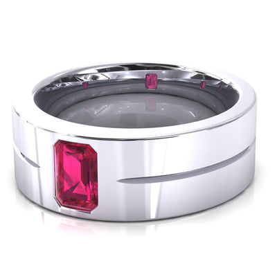 Emerald Cut Center Stone Bold & Thick Statement Ring