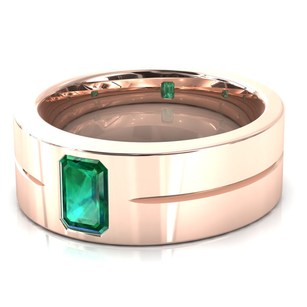 Emerald Cut Center Stone Bold & Thick Statement Ring