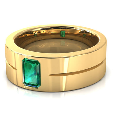 Emerald Cut Center Stone Bold & Thick Statement Ring