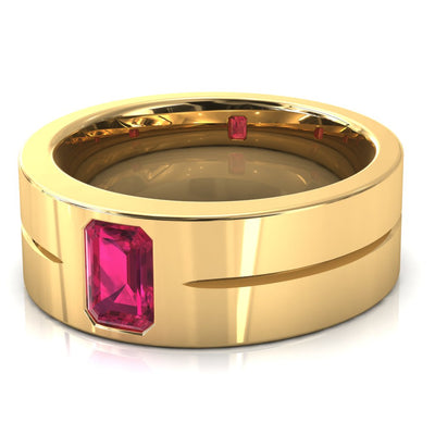 Emerald Cut Center Stone Bold & Thick Statement Ring